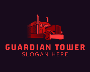 Highway Courier Truck logo design