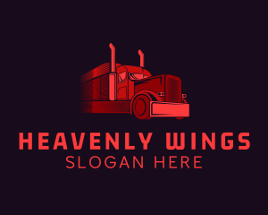 Highway Courier Truck logo design