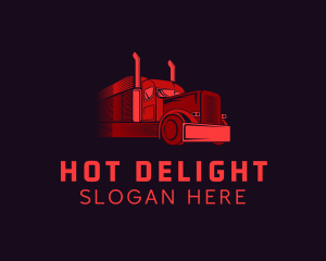 Highway Courier Truck logo design