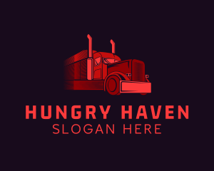 Highway Courier Truck logo design