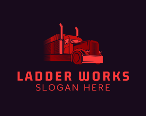 Highway Courier Truck logo design