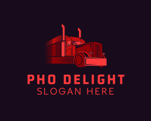 Highway Courier Truck logo design