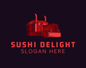 Highway Courier Truck logo design