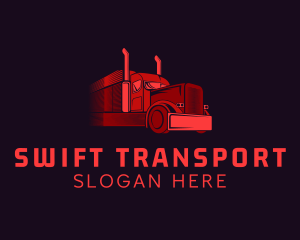 Highway Courier Truck logo design