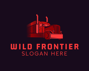 Highway Courier Truck logo design