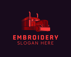 Highway Courier Truck logo design