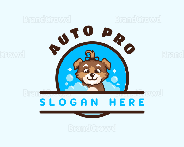 Pet Dog Grooming Logo