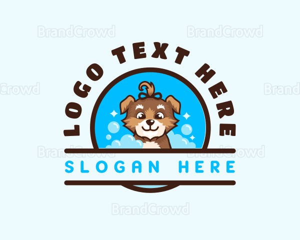 Pet Dog Grooming Logo