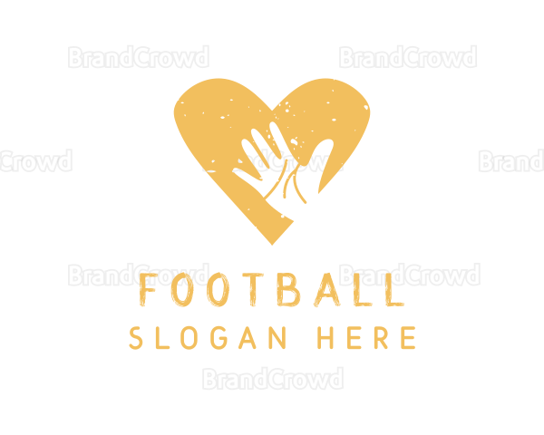 Yellow Heart Hand Logo