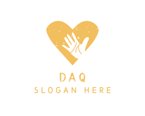 Yellow Heart Hand Logo