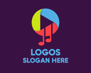 Mobile Application - Music Streaming Media logo design