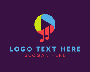 Youtube Vlog - Music Streaming Media logo design