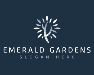 Silver Plant Nature logo design