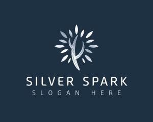 Silver Plant Nature logo design