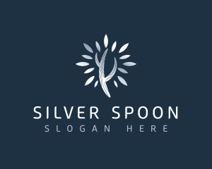 Silver Plant Nature logo design