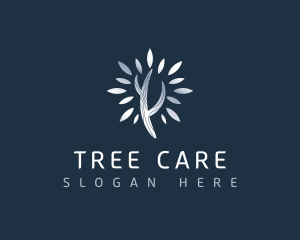 Silver Plant Nature logo design