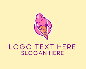 Pistachio - Ice Cream Cone logo design