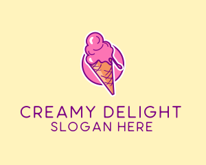 Yogurt - Ice Cream Cone logo design
