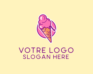 Ice Pop - Ice Cream Cone logo design