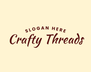 Crafty Fashion Wordmark logo design