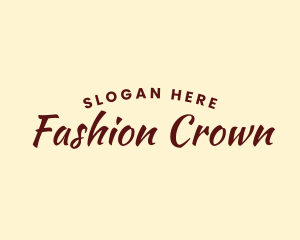 Crafty Fashion Wordmark logo design