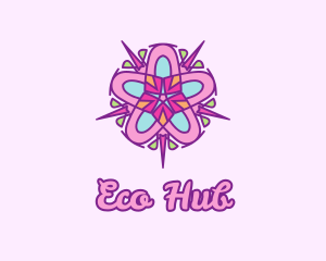 Festive Star Flower  logo design