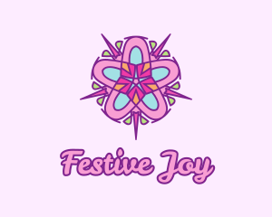 Festive Star Flower  logo design