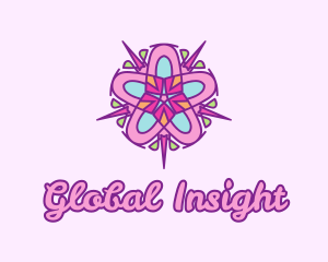 Kaleidoscope - Festive Star Flower logo design