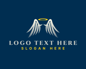 Angelic - Holy Angel Wings logo design
