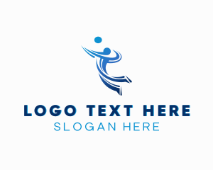 Player - Volleyball Athlete Player logo design