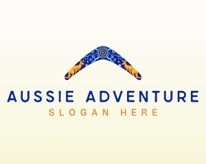 Aussie - Australian Boomerang Kangaroo logo design