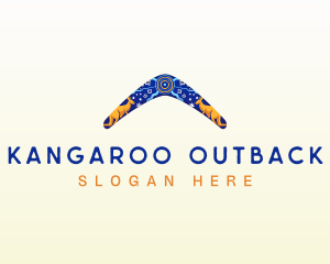 Australian Boomerang Kangaroo logo design