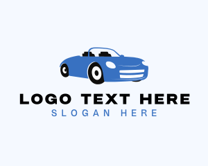 Auto - Blue Automotive Convertible Car logo design