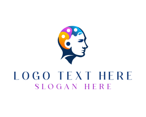Digital Art - Creative Palette Brain logo design