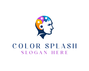 Creative Palette Brain logo design