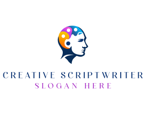 Creative Palette Brain logo design