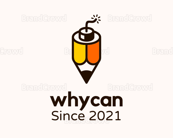 Creative Pencil Bomb Logo