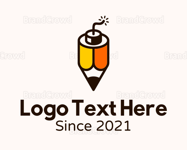 Creative Pencil Bomb Logo