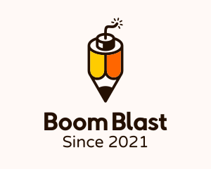 Creative Pencil Bomb logo design