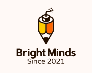 Study - Creative Pencil Bomb logo design
