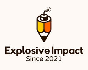 Creative Pencil Bomb logo design