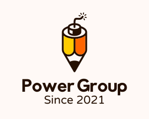 Preschool - Creative Pencil Bomb logo design