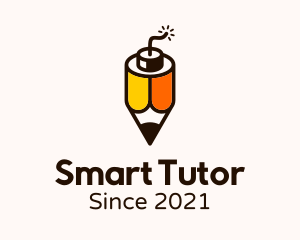 Tutor - Creative Pencil Bomb logo design
