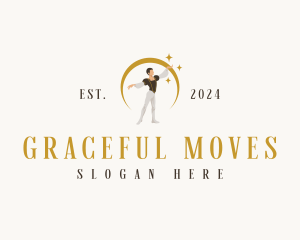 Dance  Studio - Ballet Male Dancer logo design