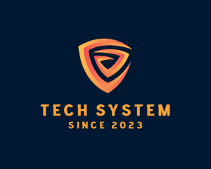 System - Cyber Security Shield logo design