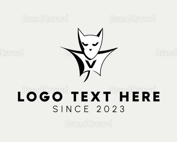 Bat Hero Letter V Logo