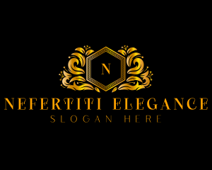 Elegant Floral Crest logo design