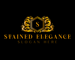 Elegant Floral Crest logo design