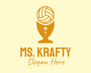Volleyball Trophy Cup  Logo