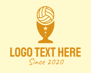 Match - Volleyball Trophy Cup logo design